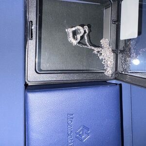 Moissanite 0.15 carat silver necklace